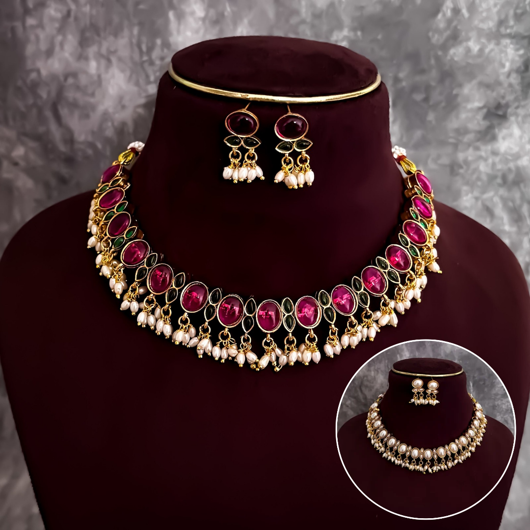 Madhumita 2 In 1 Reversible Necklace Set