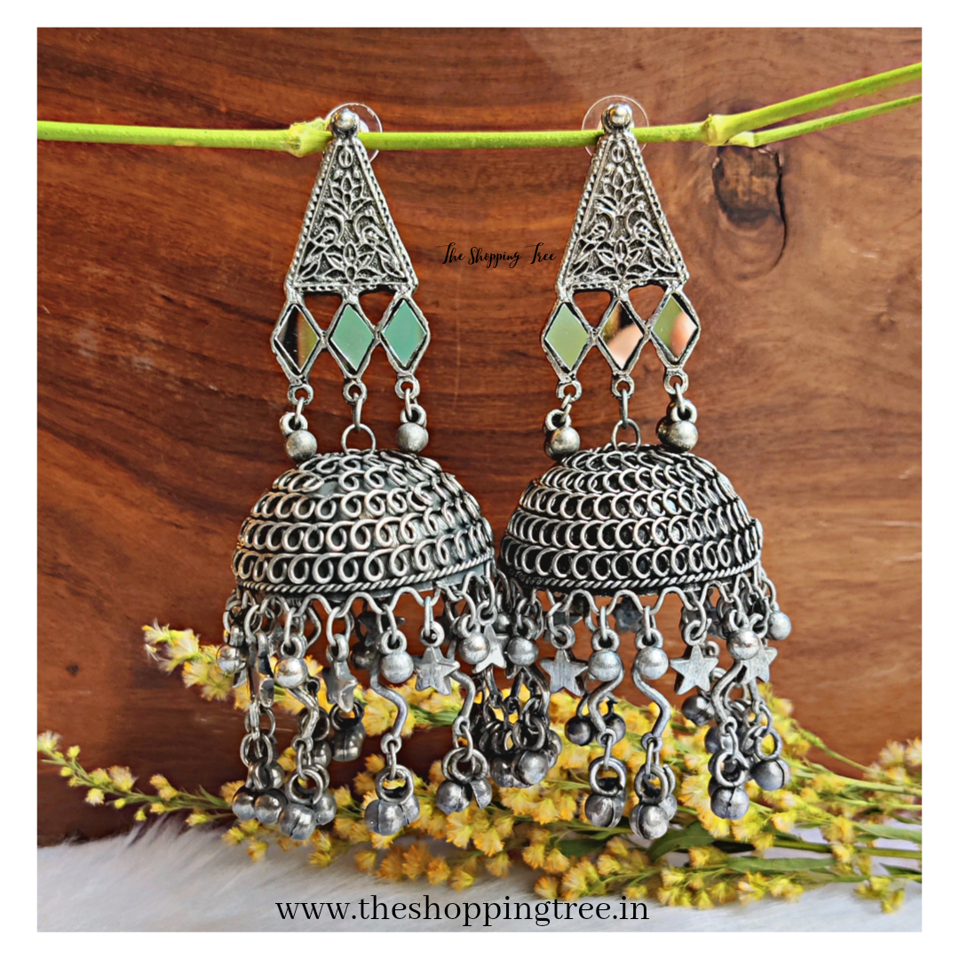 MIRROR VINTAGE GHUNGHROO JHUMKA
