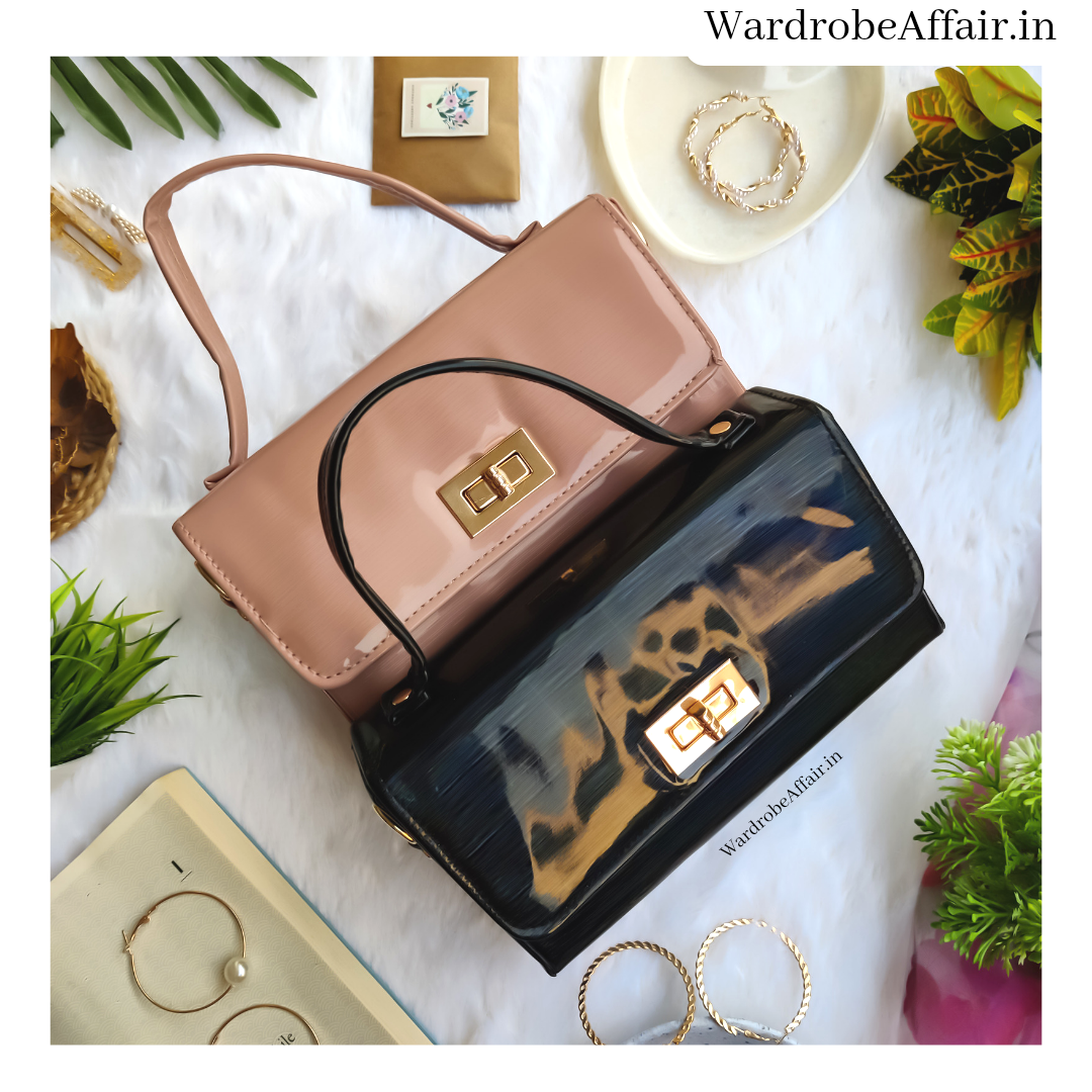 Shimmer In Style Sling Bag - Pastel Peach