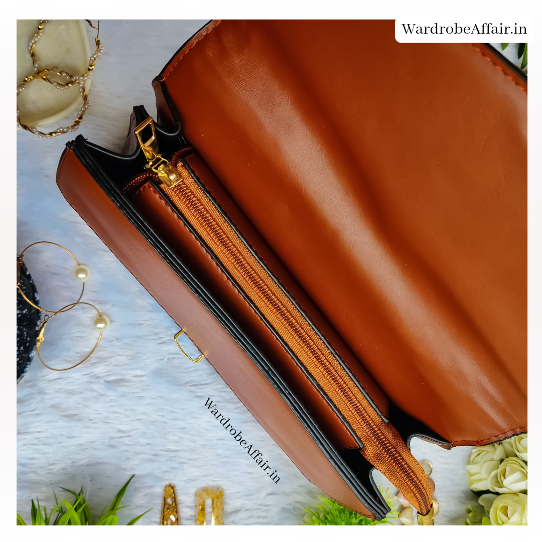 Style Statement Sling Bag - Tan Brown