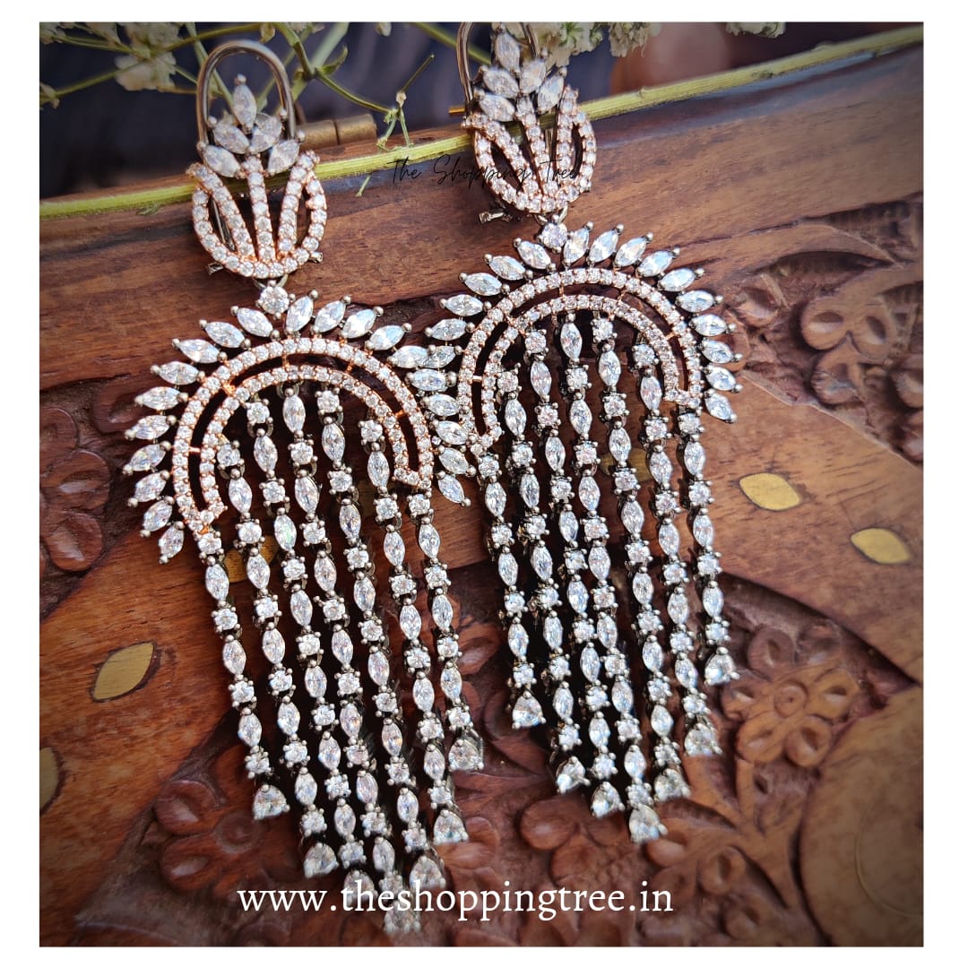 AMERICAN DIAMOND CHANDELIER EARRING