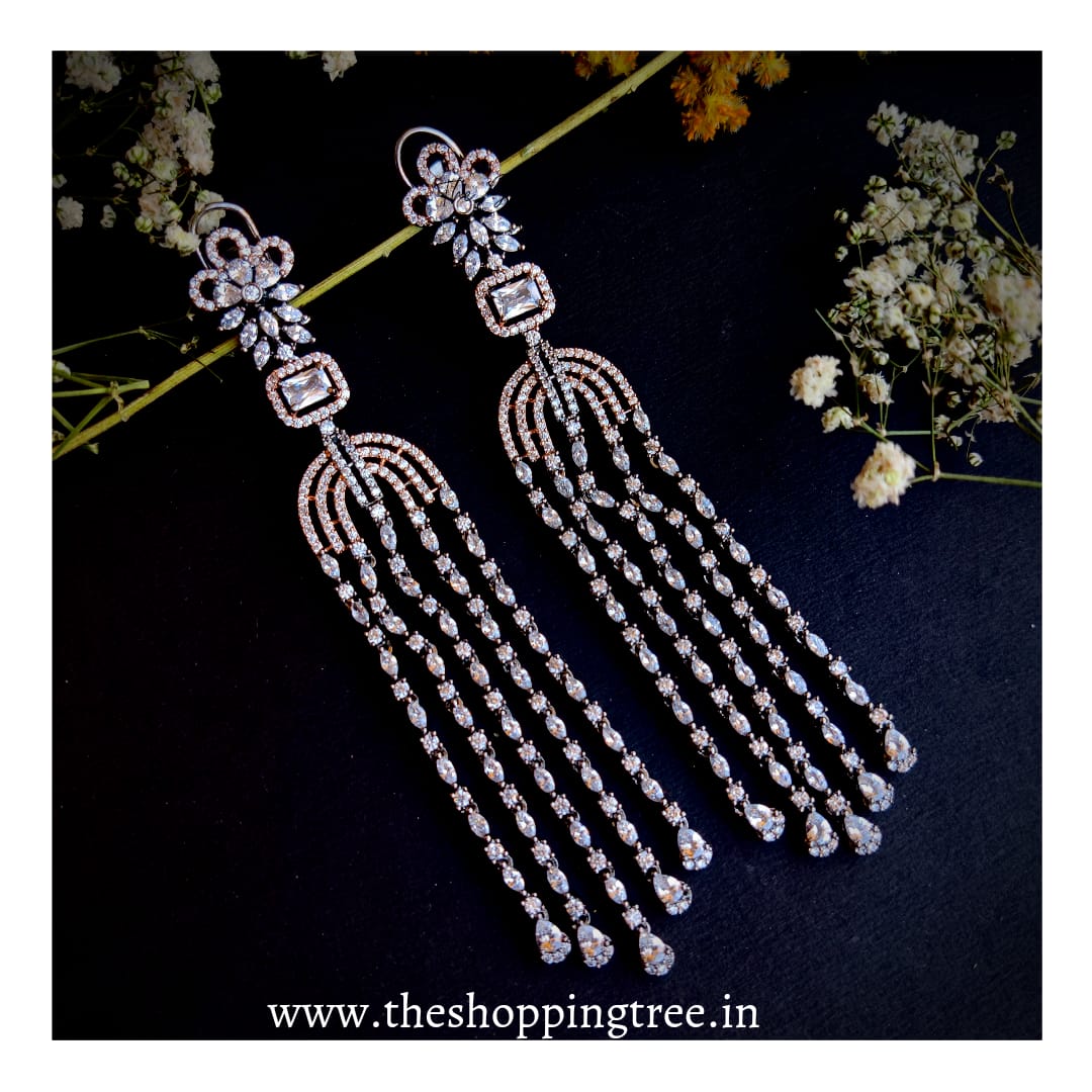 American Diamond Chandelier Earring