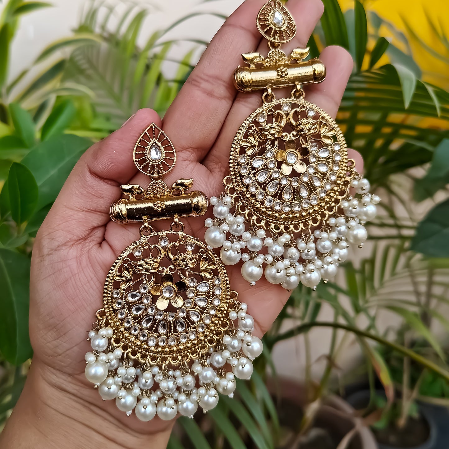 Preet Chandbali Earrings- Golden