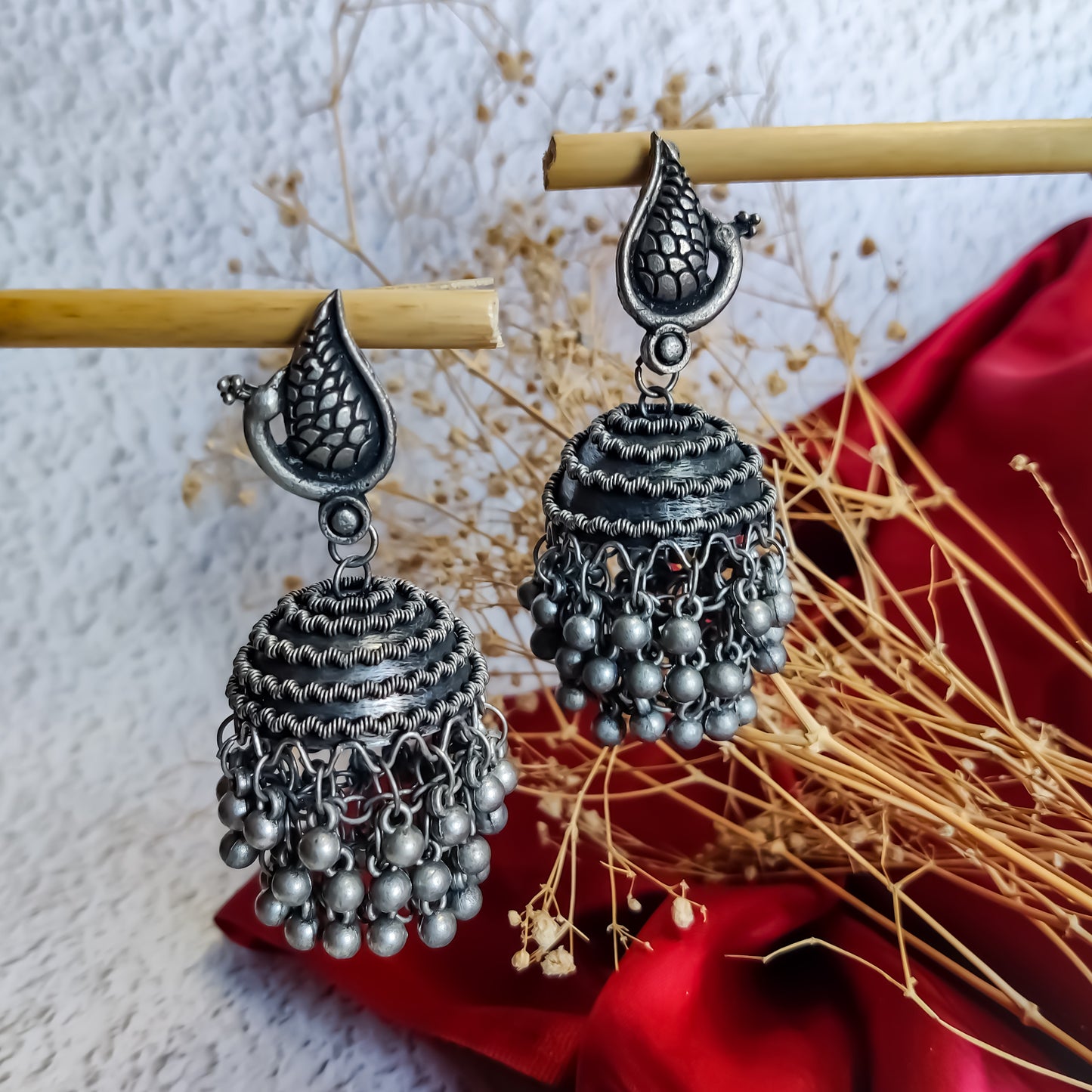 MEER AFGHANI GHUNGHROO JHUMKA EARRINGS