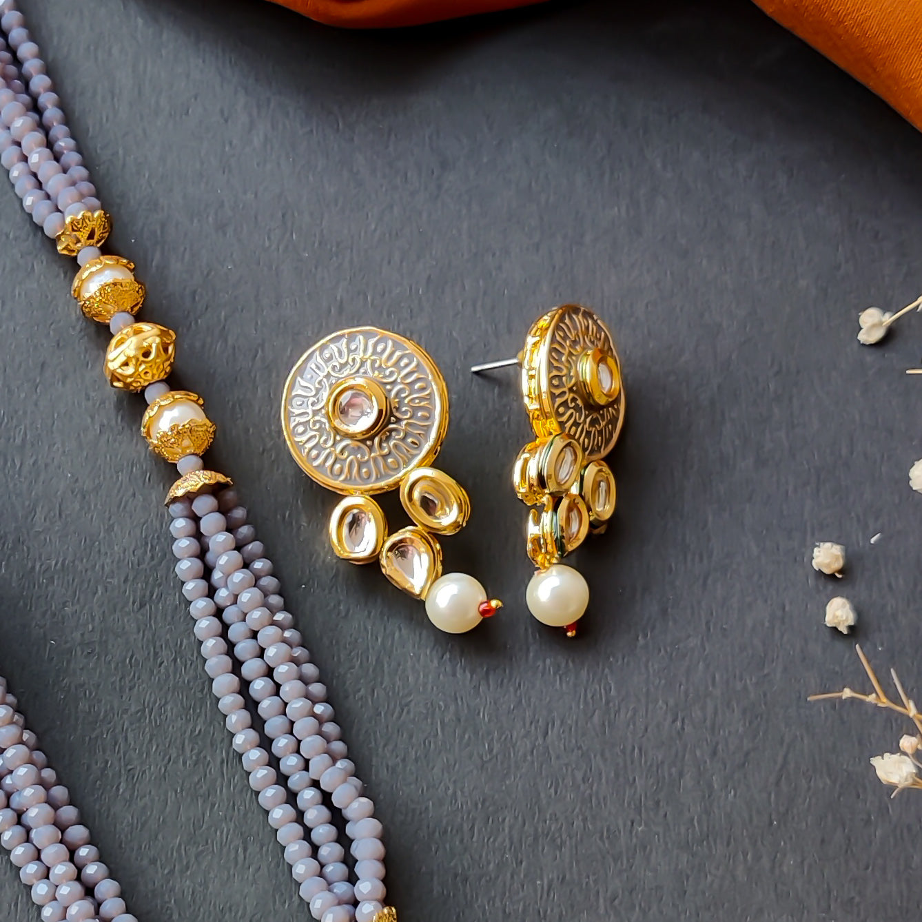 Vrinta Long Rani Haar Necklace Set