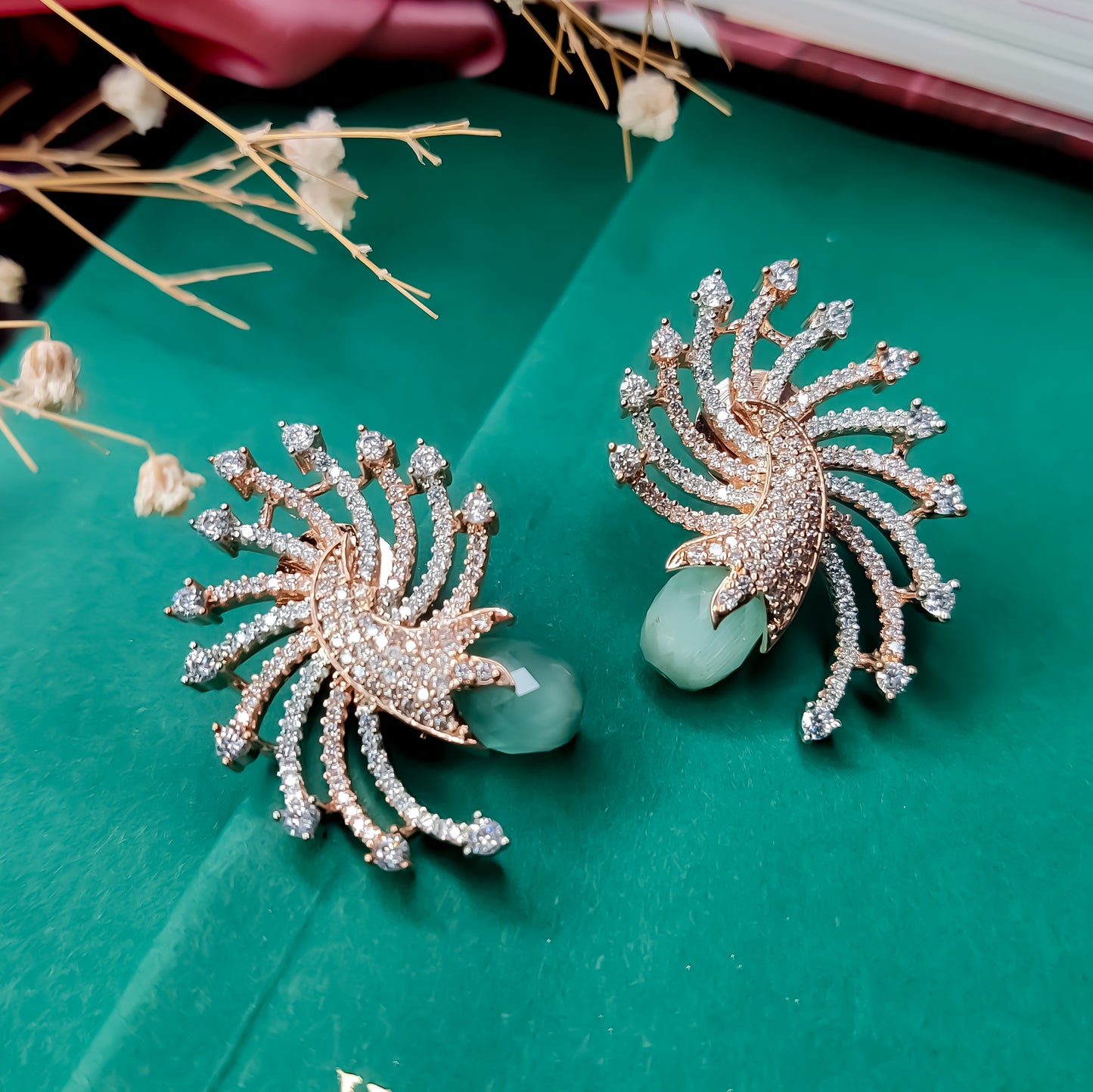 Spider Crystal AD Stud Earrings