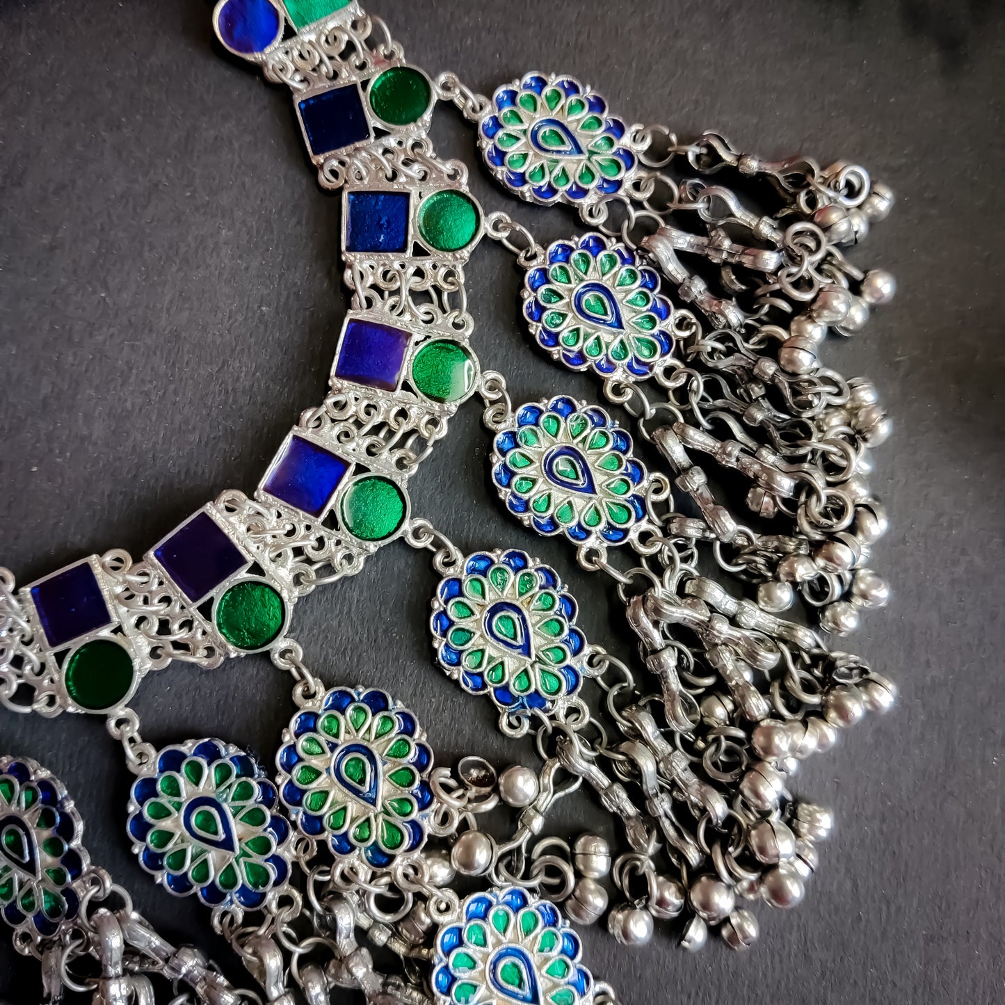 MAYA AFGHANI NECKLACE - BLUE & TURQUISE