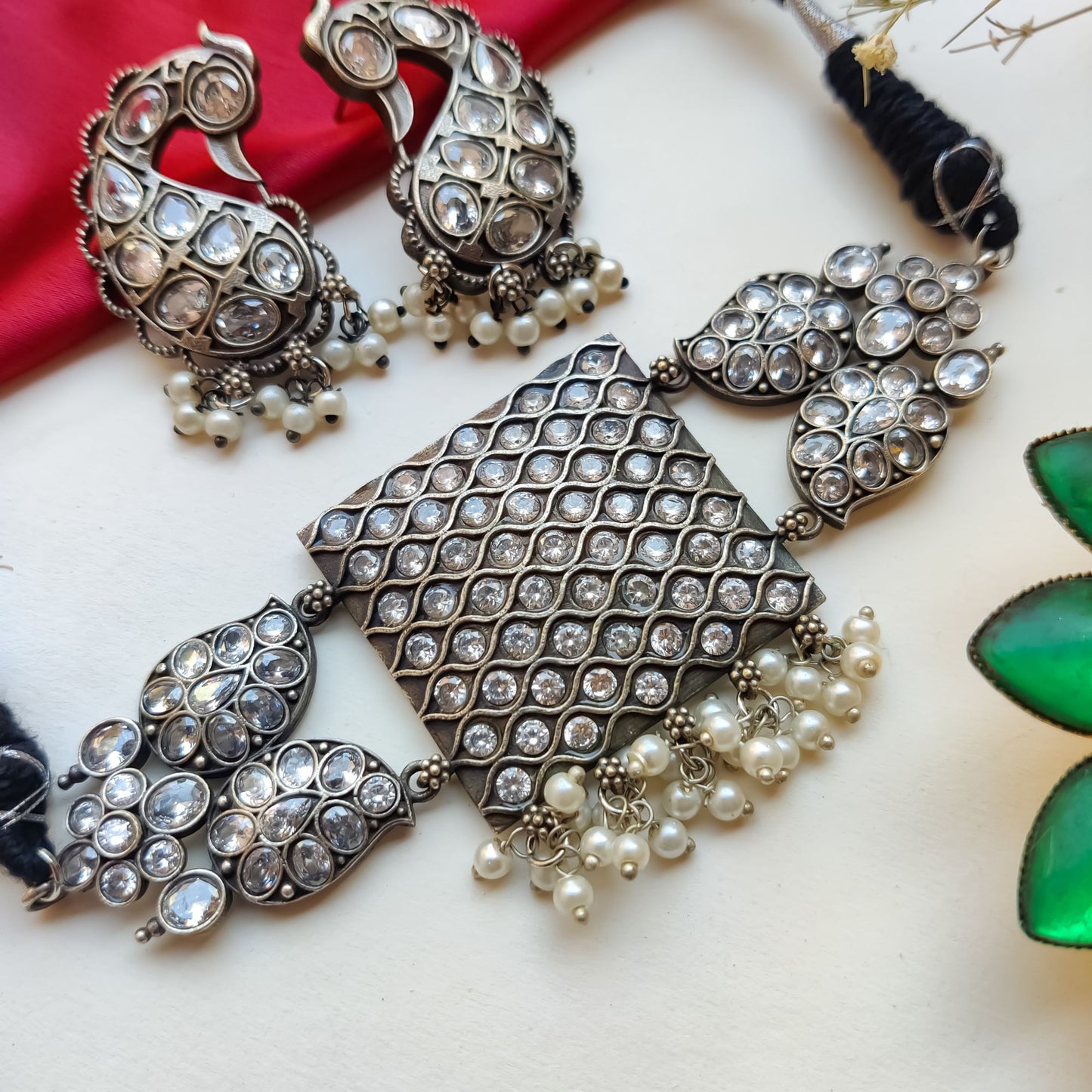 PEACOCK ZIRCON NECKLACE SET