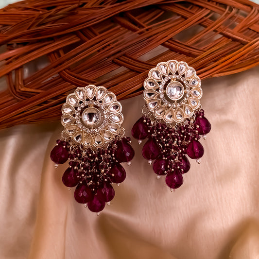Myra Kundan Chandbali - Wine