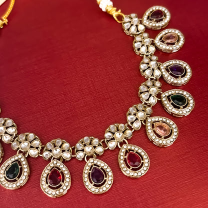 Multi Snigdha Kundan Choker Necklace Set