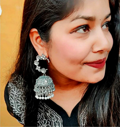 Banjara Oxidised Jhumka Earrings