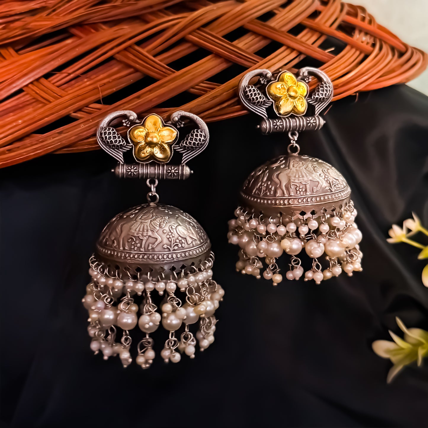 Sai Premium Brass Jhumka Earrings