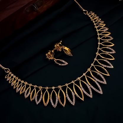 Dhrupa Minimal AD Necklace Set