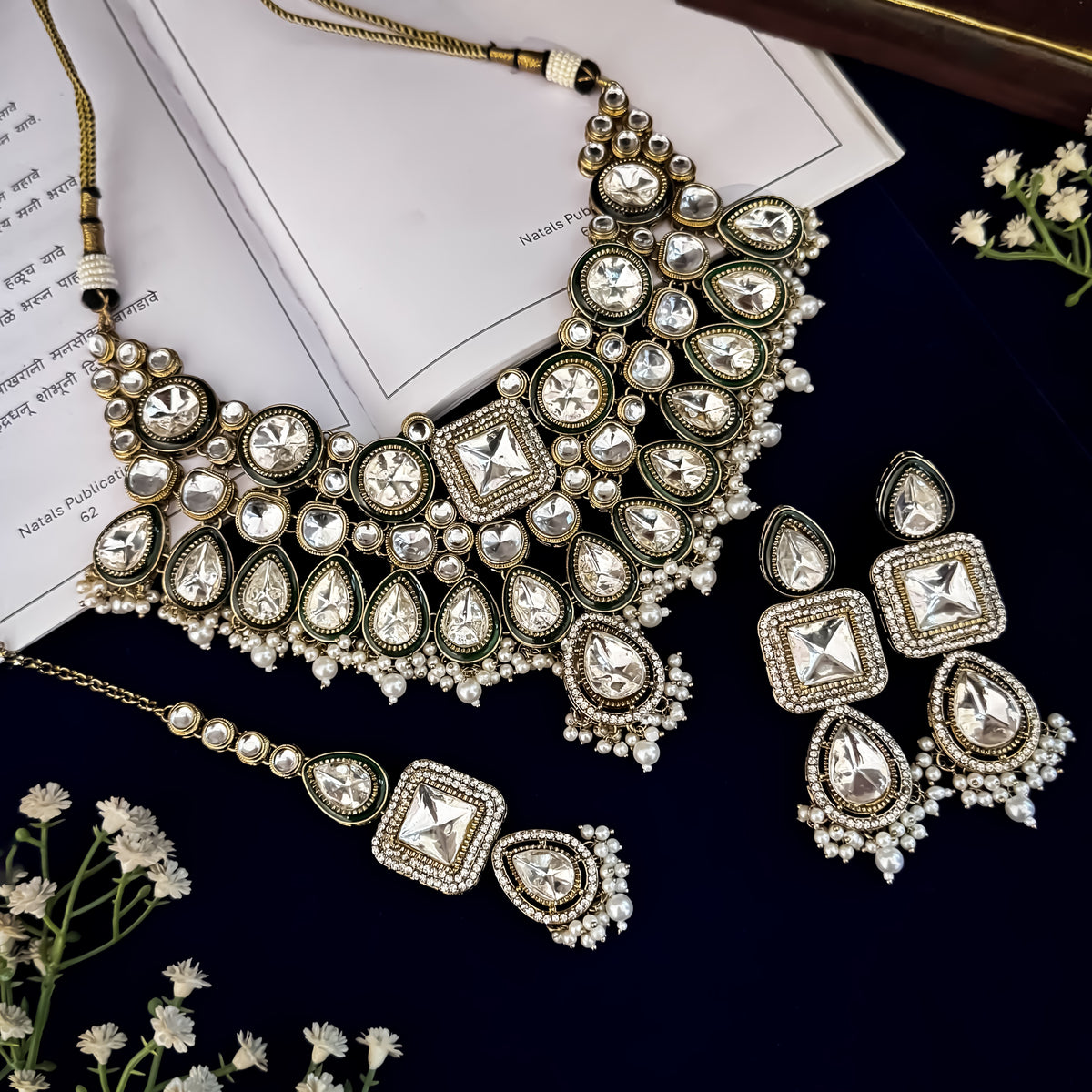 Golden Gauri Premium Bridal Necklace Set