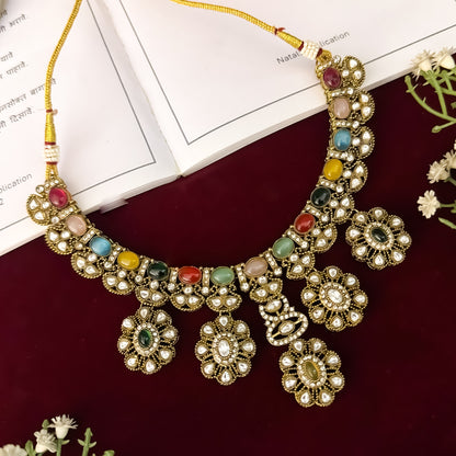 Multi Aaruvi Sabyasachi Necklace Set