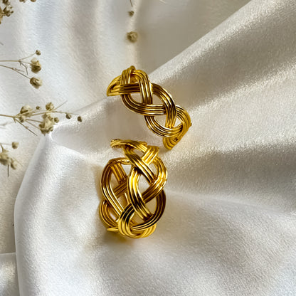 Hoops Heaven Handcrafted Brass Earrings