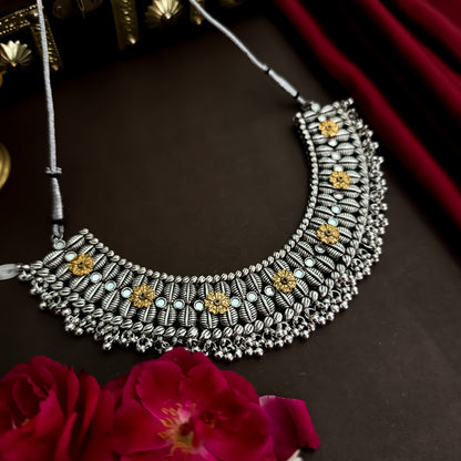 Kisani Dual Tone Necklace Set