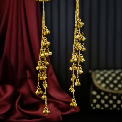 Kishwer Kashmiri Brass Dejhoor Ghungroo Earrings - Multi