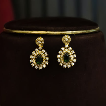 Nia Temple AD Necklace Set - Green