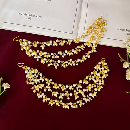 Golden Prisha 3 Layer Baahubali Detachable Earchains