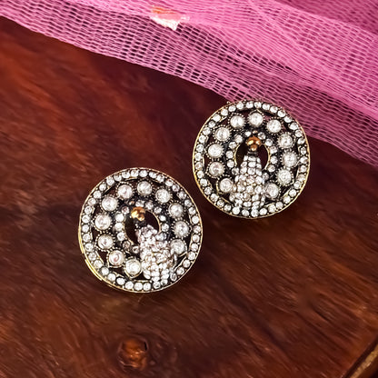 Dhairya Peacock Stud Earrings