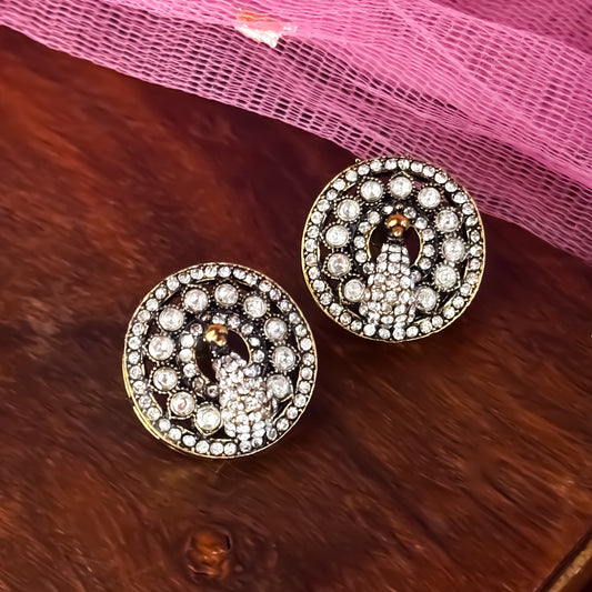 Dhairya Peacock Stud Earrings