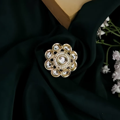Saanvi Dabi kundan Adjustable Ring