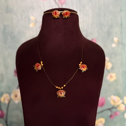 Lotus Invisible Necklace Set