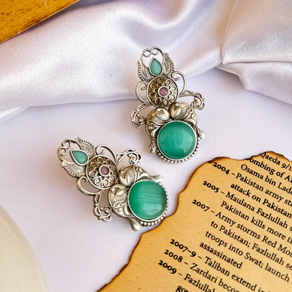 Hania Monalisa SLA Brass Earrings - Firoza
