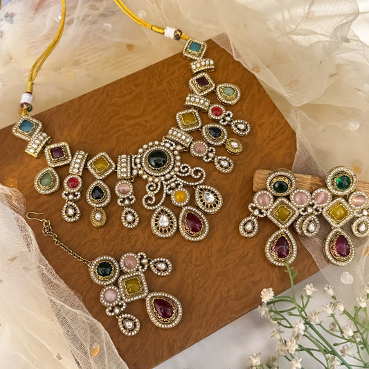Multi Pakhi Sabhyasachi Necklace Set
