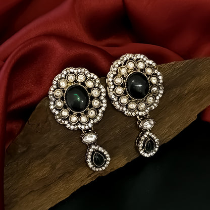 Rumani Premium Victorian Style Choker Necklace Set- Green