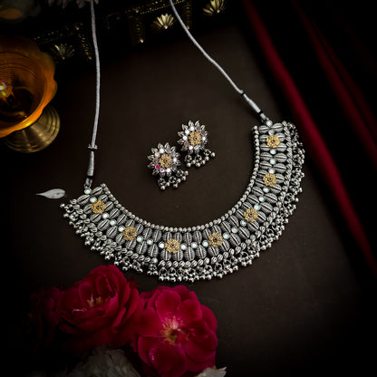 Kisani Dual Tone Necklace Set