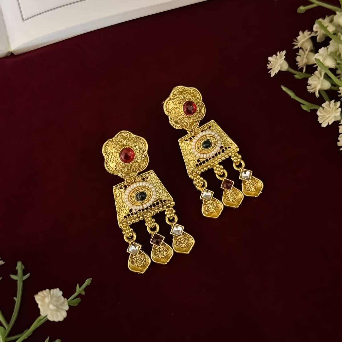 Himanshi Premium Heritage Rajwadi Necklace Set