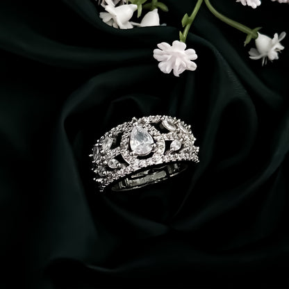 Mary American Diamond Adjustable Ring
