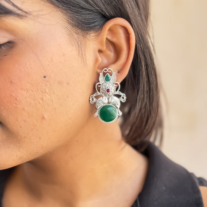 Hania Monalisa SLA Brass Earrings - Green