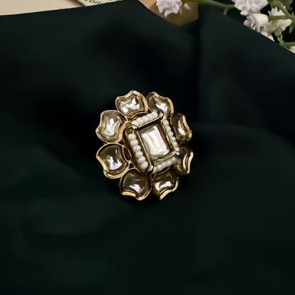 Charvi Dabi kundan Adjustable Ring