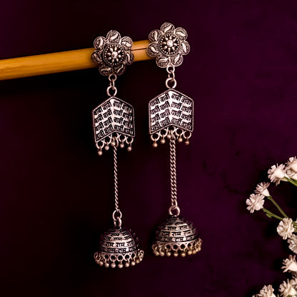 Barbie German Silver Jhumka Earrings