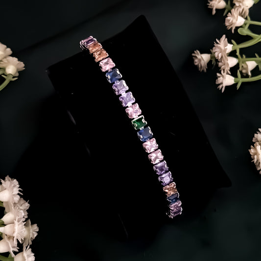 Sarah Cubin Zirconia Tennis  Bracelet - Multi