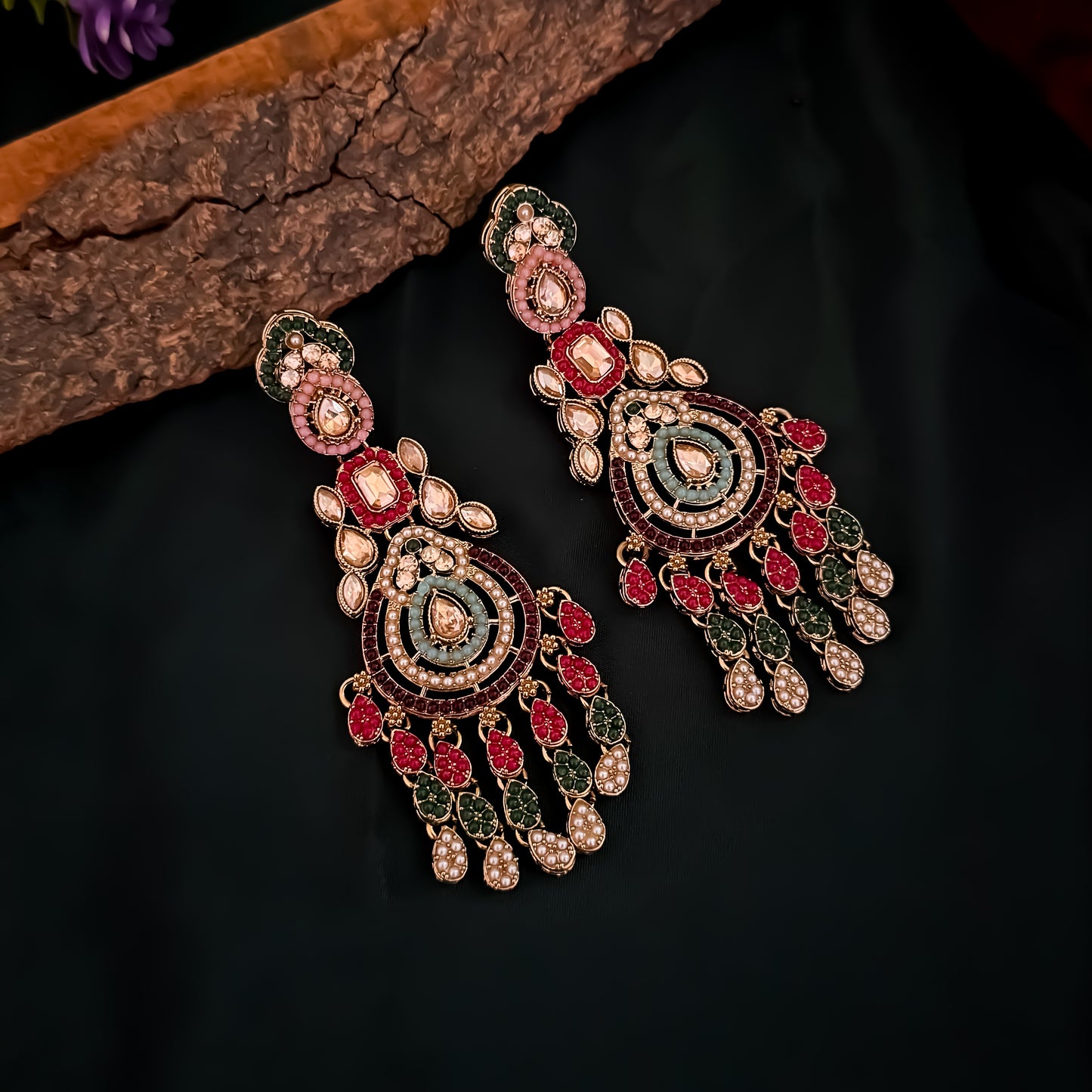 Lekhya Jadau Reverse AD Necklace Set
