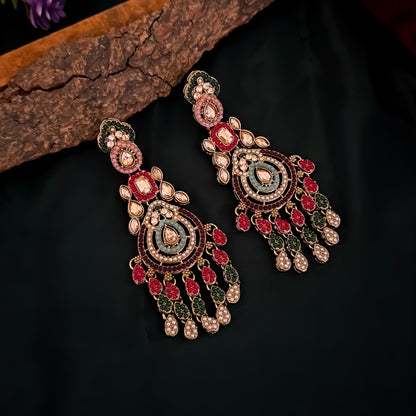 Lekhya Jadau Reverse AD Necklace Set