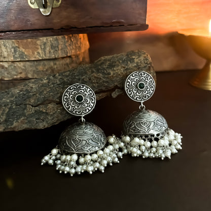 Vedika SLA Brass Jhumka Earrings