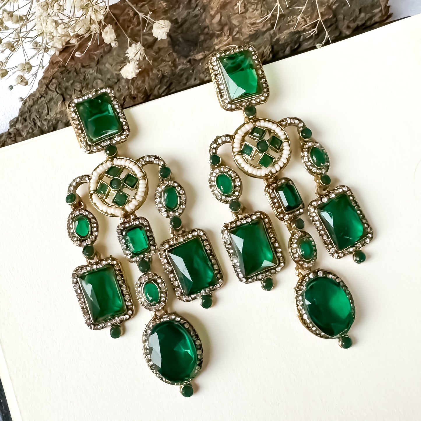 Ankita Inspired Drop Earrings - Multi Color