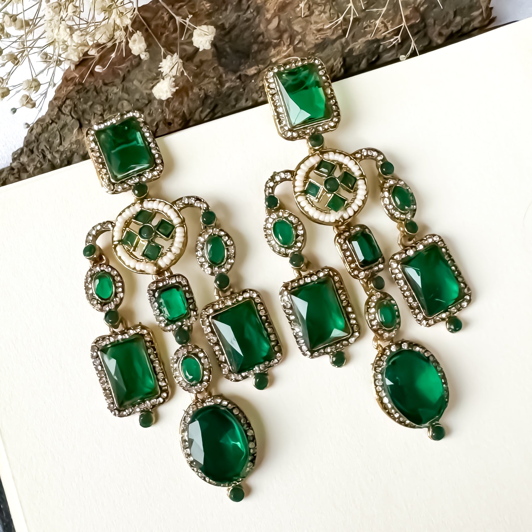Ankita Inspired Drop Earrings - Multi Color