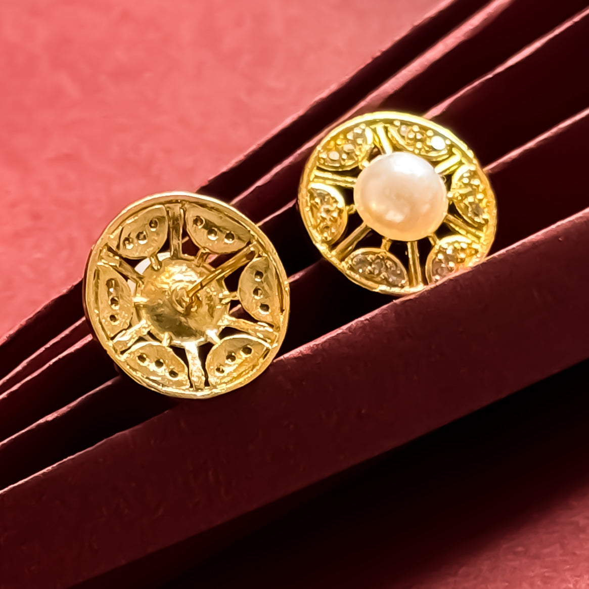 Faith American Diamond Golden Stud Earrings
