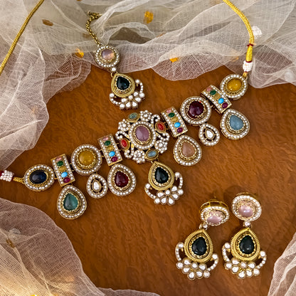 Multi Osheen Sabhyasachi Necklace Set