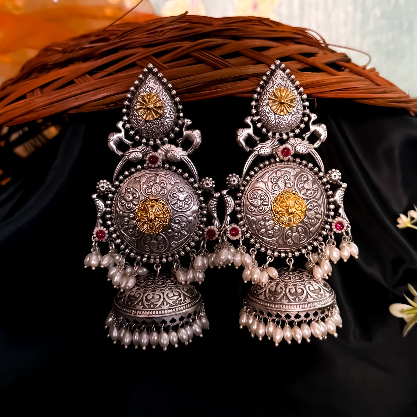 Anvika Premium Brass Jhumka Earrings