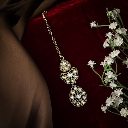 Golden Suzanne Kundan Necklace Set