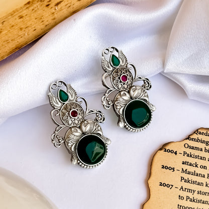 Hania Monalisa SLA Brass Earrings - Green