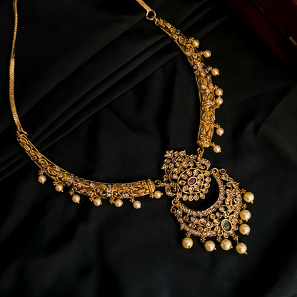 Kesariya Hasli AD Necklace Set