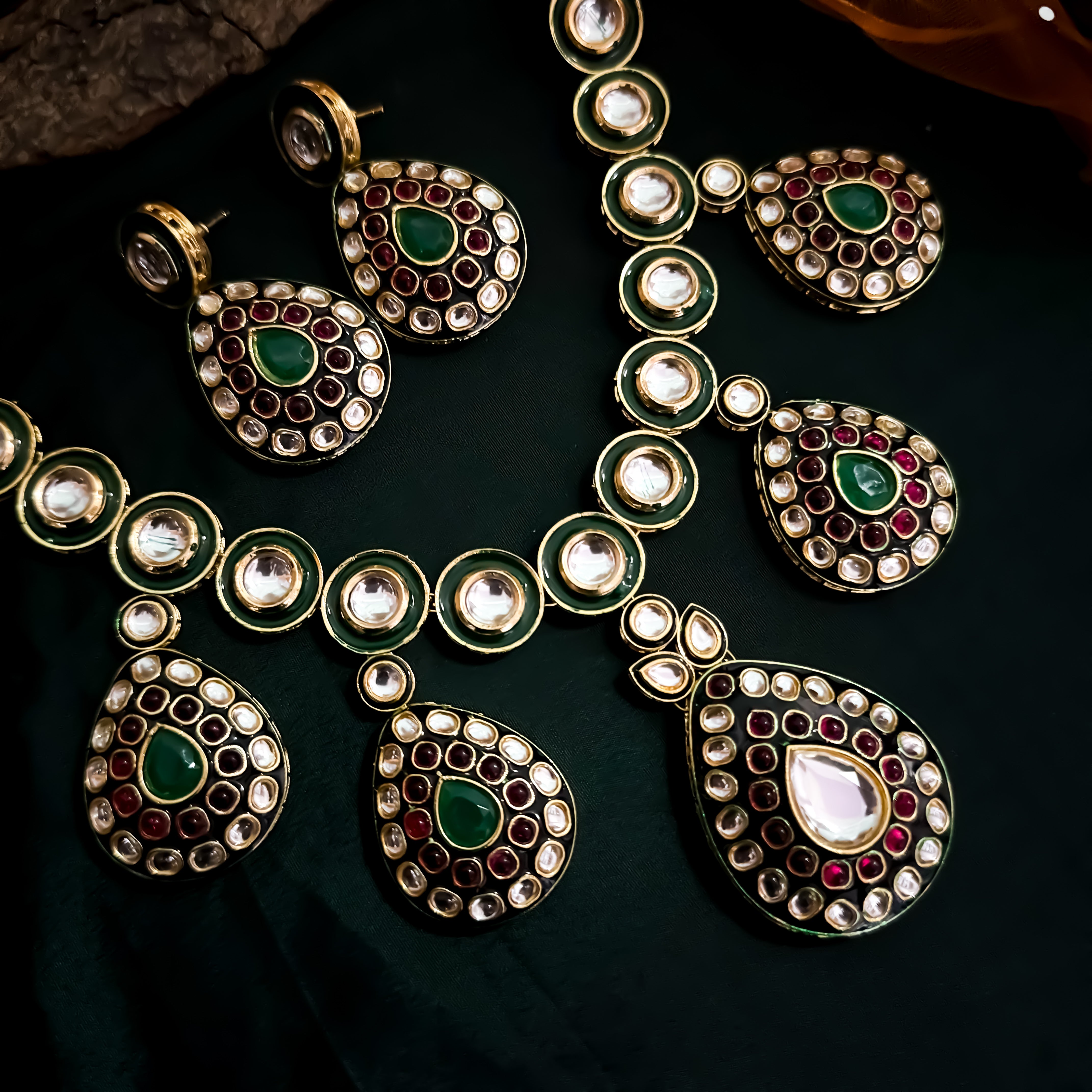 Vivika Vilandi Kundan Premium Necklace Set The Shopping Tree